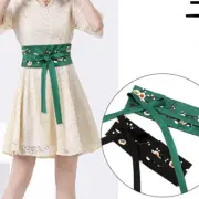 Women Wide Belt Waistband Ethnic Corset Japanese Yukata Embroidery Floral