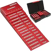 EANOSIC Metric Setup Blocks Height Gauge Set, 15pcs Precision Aluminum Bars Guage Block Set for Router and Table Saw Accessories Woodworking Up, Include Laser Engraved Size Markings Red