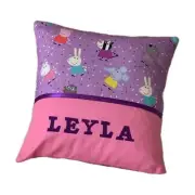 PEPPA PIG - Personalised Name Cushion Cover / KINDY PILLOW / GIFT IDEA
