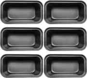 6 PCS Nonstick Carbon Steel Baking Bread Pan,Mini Loaf Pans,Small Banana Bread T