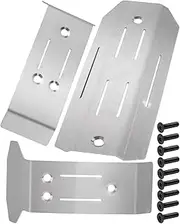 BRCatWPark Stainless Steel Chassis Upgrades Part for 1/16 Mini Maxx 4WD RTR Brushless Monster Truck(#107154-1),RC Chassis Protect Armor Skid Plate Guard Hops Up