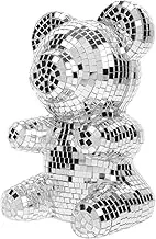 Cabilock Bear Disco Ball Mirror Bear Statue Disco Party Decorations Decorations Christmas Ktv Glass Ball Silver Glass