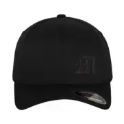 Initial M embroidered flexfit flex fit cap hat, fitted alphabet letter M cap hat