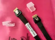 MOLEX SlimSAS SFF-8654 4i SAS4.0 (4X) Straight Cable, 100ohm, 38 Pin, 1m (3.3ft)