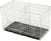 Beautiful Pet Cage with Partitioned Double Door Pairing Dog Cage Cat Cage Large Small Dog Cage