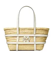 Tory Burch Small Ella Basket Bag One size white wine