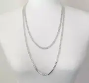 5mm Thick 24” & 30” Cuban Silver Chains