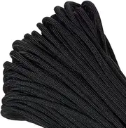 Outdoor Paracord Planet Mil-Spec Commercial Grade 550lb Type III Nylon Paracord, Black, 25 feet