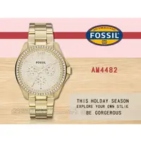 在飛比找PChome商店街優惠-CASIO 時計屋 FOSSIL手錶 AM4482 女錶 石