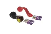 2 x Novelty Pipe Tongue Durable Dog Chew Toys Tough Rubber Pet Puppy Teething