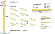 10p P160 Φ0.0535" OAL 0.966" spring loaded pogo pin 9 different tip