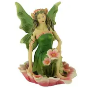 Design Toscano The Red and Green Fairy of Acorn Hollow Statues: Green