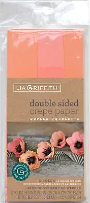 Lia Griffith Double-Sided Extra Fine Crepe Paper 2/Pkg-Honeysuckle/Cora - 2 Pack