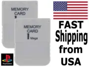 Two PS1 Memory Cards (Sony Playstation) - FAST Shipping From USA