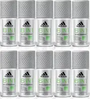 10 ADIDAS 6 IN 1 48H Anti Marks Odour Antiperspirant Roll On Deodorant 50ml