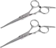 Ipetboom 2pcs Professional Hair Cutting Scissors for Hairdressers Durable Barber Shears with White Screw for Home Family and Salon Use Resistant Hair Salon Cutter