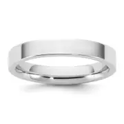 10K White Gold 10Kw 3.5mm Standard Flat Comfort Fit Band Size 11