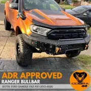 Cobra ADR approved Heavy Duty Steel Bull Bar Suits Ranger PX2 2015 - 2020 Winch