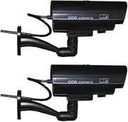2pcs Plastic Dummy Camera Security Dome Camera Simulated Surveillance Cameras for Home