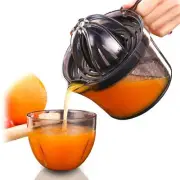 Citrus Juicer, Orange Lemon Manual Hand Squeezer, Anti-Slip Lid Rotation Ream...