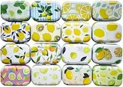 [CCUUHJ] 8 Packs Metal Mini Trinket Coin Beads Floral Tins Storage Containers Box with Hinged Lid for Watercolor Jewelry Makeup Pill Candy Craft Organize 2.4 x 1.6 x 1 inch (D)