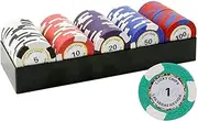 100PCS Casino Games Casino Chips, Monte Carlo Gambling Chips, 14 Gram Clay Texas Holdem Casino Laser Chips Club Poker Chips for Home Party & Play (Size : 100Pcs Las Vegas)