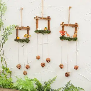 創意墻面裝飾掛件幼兒園手工diy樹枝吊飾可愛動物造型環創材料