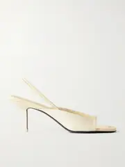 [NEOUS] NEOUS - Kamui Leather-trimmed Cady Slingback Sandals - Cream - IT36 IT 36 Cream
