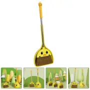 Yellow Duck Kids Broom Dustpan Set Toddler Cleaning Toys Cartoon Plastic Home Ga