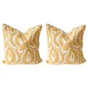 2x LVD Cushion Mustard Boho 1 Throw Pillow Home/Lounge/Sofa Decor 45cm Square