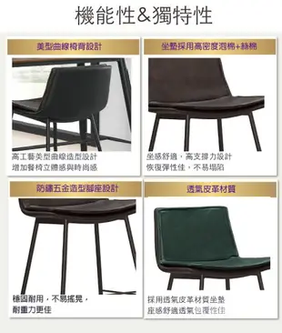 【綠家居】萊瑪亞 現代風透氣皮革高吧台椅2入組合(二色可選＋二張組合出貨)