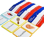 384 French Concentration and Memory Matching Card Game Playing Cards - Includes Animals, Food, Family, and More