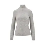 [PINKO] PINKO Rhinestones-embellished jersey top Woman XS XS Grey