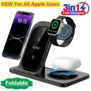 3 in 1 Foldable Wireless Charger Stand for Iphone,Android, Apple Watch, Airpods