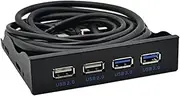 ZENWORYS USB Front Panel, High Speed 4 Ports 2 USB 3.0+2 USB 2.0 Hub, 19PIN/9 Pin 3.5 Inch Front Panel Connector