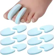 JJUNW 12Pcs Foam Toe Separators, Breathable Toe Spacers, Toe Separators for Women Toe Spacers for Men, Big Toe Spacer Corrector for Overlapping Hammer Toes Reduce Friction and Prevent Corns