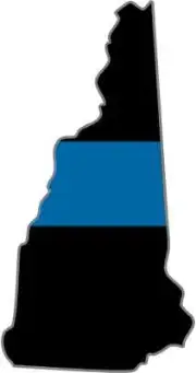 5" NH New Hampshire State Thin Blue Line Police Sheriff Sticker Law Enforcement
