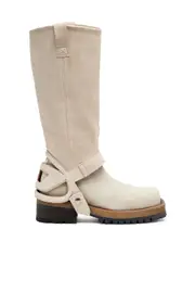 [Diesel] Diesel - D-Texan-High and low Texan biker boot - Boots - Woman - Brown 39 Brown