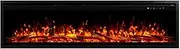 Modaliving Harmony Series 1500W Wall Mounted Electric Fireplace with Crackling Sound, 3D Flame, 13-Colour Ember Bed, Smartphone & Voice Control (55 inch)