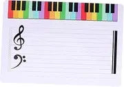 NAMOARLY 3pcs Piano Practice Whiteboard Tool Reusable Musical Stave Board Home School Whiteboard