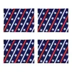 4pcs Party Dining Mats American Flag Patterned Place Mats Patriotics Table Mats