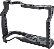 Protective Camera Cage Al Num Alloy with Cold Shoe Mount A Quick Release Slot Numerous 1/4In and 3/8In Threaded Holes Compatible with Eos R7/R8 Camera Black Eos R7