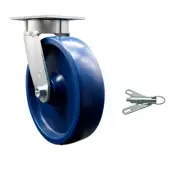 8 Inch KP Solid Poly Swivel Caster with Ball Bearing and Swivel Lock SCC