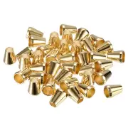 64pcs Bell Cord Rope Locks Fastener Ends Stopper for Lanyard Backpack, Gold