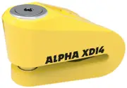 Oxford Alpha XD14 Stainless Disc Lock (14mm Pin), yellow for Men