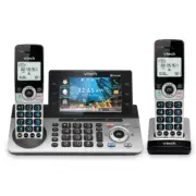 Business Grade 2-Handset Expandable Cordless Phone for Home Office, 5" Color Dis