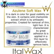 ItalWax Azulene Flex Liposoluble Transparent Wax Soft Strip Wax 14 oz.