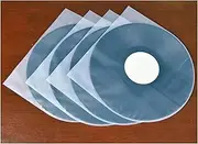 Vinyl Inner Sleeve - 50 Clear Vinyl Sleeve - Protects Your LP Album from Scratches, Dirt and dust - Acid-Free Outer Disc Sleeve (Inner Sleeve - Round Bottom)