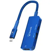 Bonelk USB-C 3-in-1 Multiport Hub Blue