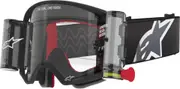 Alpinestars Supertech Corp Stripe Roll-Off Motocross Goggles, black-grey for Men One Size Black Grey